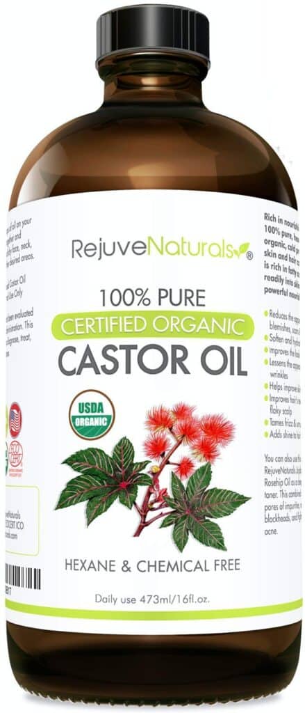 RejuveNaturals Castor Oil - 9 Essential Oils for Rapid Hair Growth