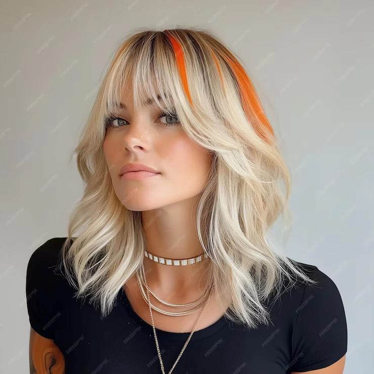 Layered Haircuts with Bangs for Medium Length