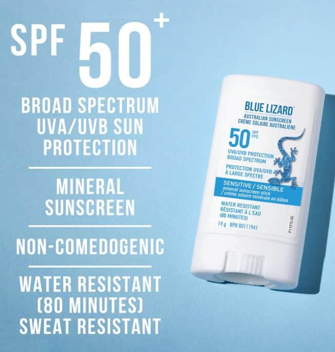  BLUE LIZARD Sensitive Skin Sunscreen Combo Pack for Face & Body, SPF30 Mineral Sunscreen for Face, Fragrance-Free SPF 50 Lotion for Body